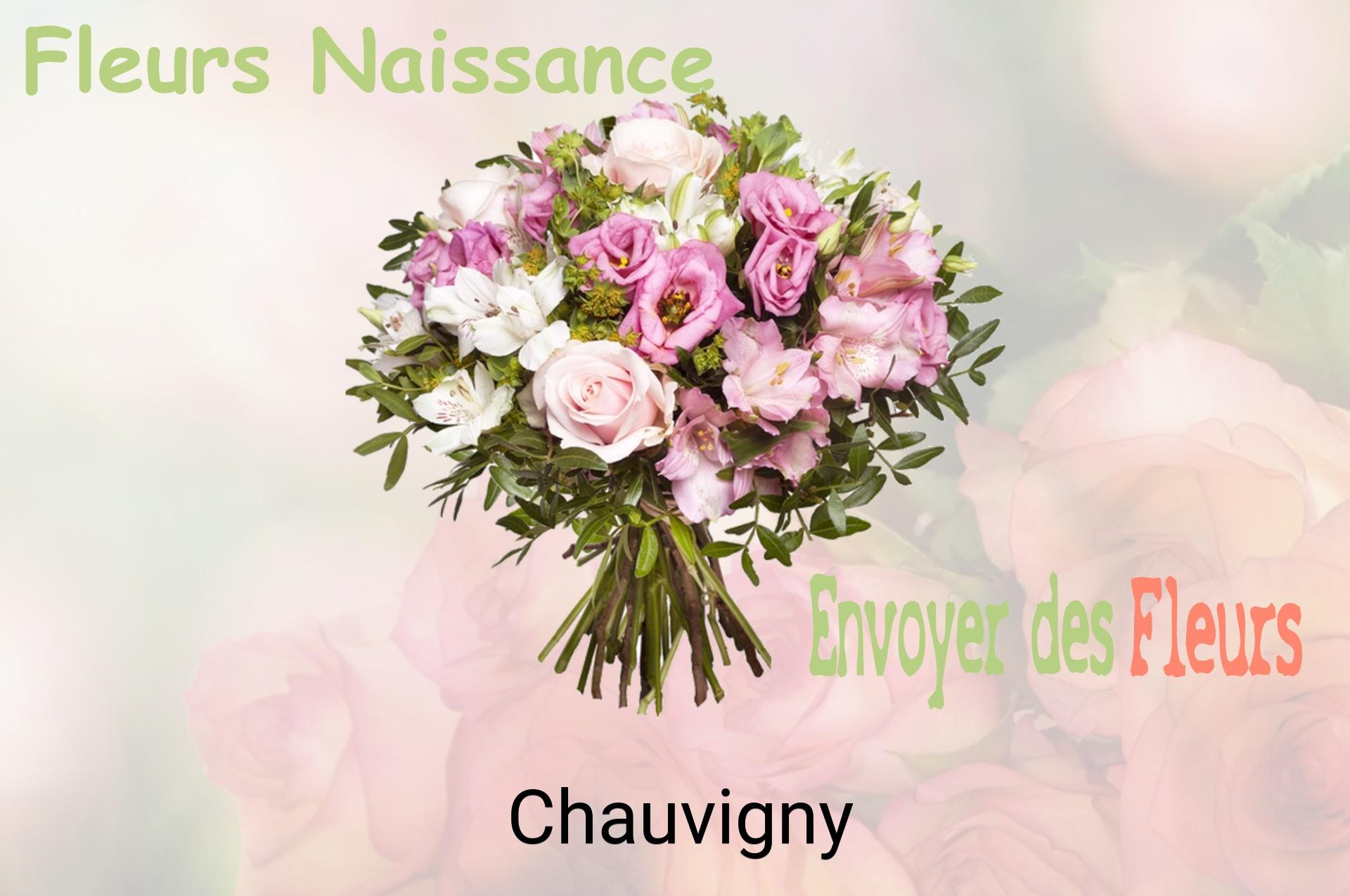 Bouquet de fleurs de naissance livré à Chauvigny