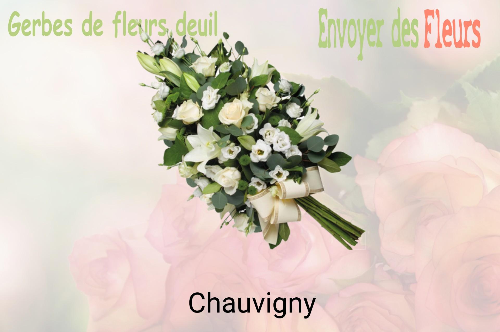 Gerbe de fleurs de deuil livrée à Chauvigny